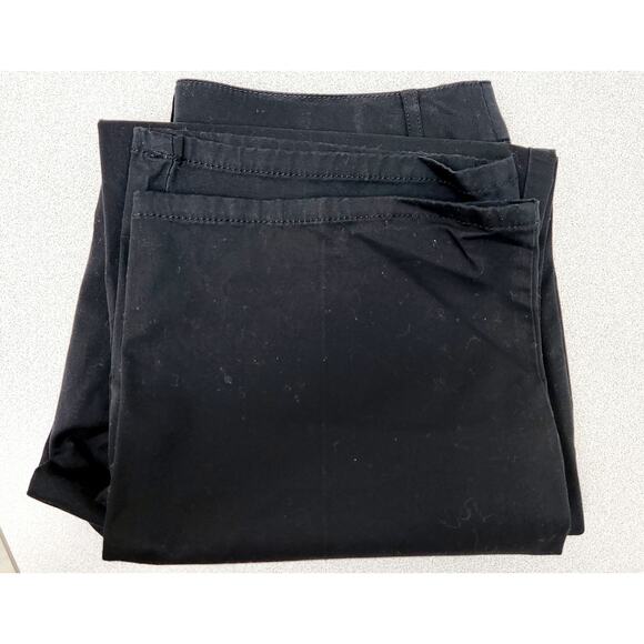 Croft & Barrow Black Flat Front Slashed Pockets Pants 12 Short Lightweight Soft - Picture 5 of 5
